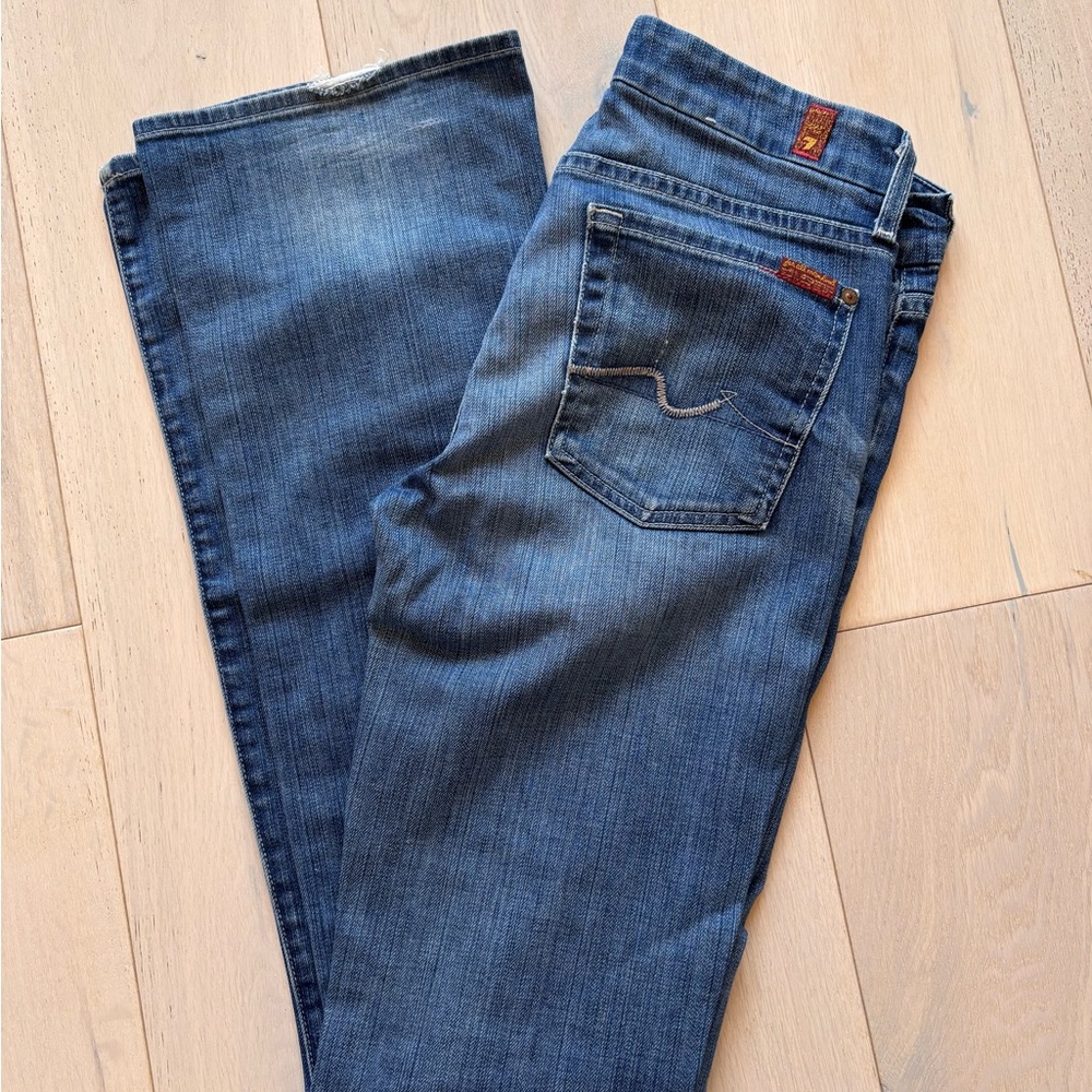 7 For All Mankind Kimmie Vintage Blue Jeans Size 29 - Picture 6 of 9
